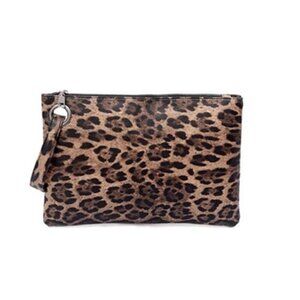 Leopard Print Clutch Bag